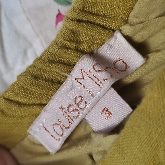 Louise Misha Eleonor Embroidered Mustard Suspender Skirt - Picture 5 of 8